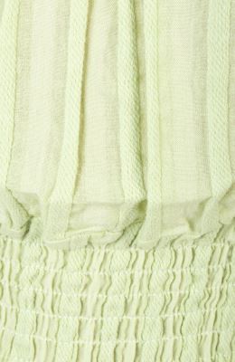 بلوز نیم تنه وال طرح راه راه برجسته آستین کوتاه