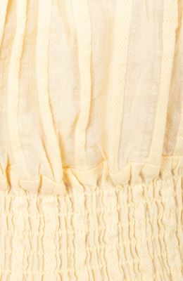 بلوز نیم تنه وال طرح راه راه برجسته آستین کوتاه