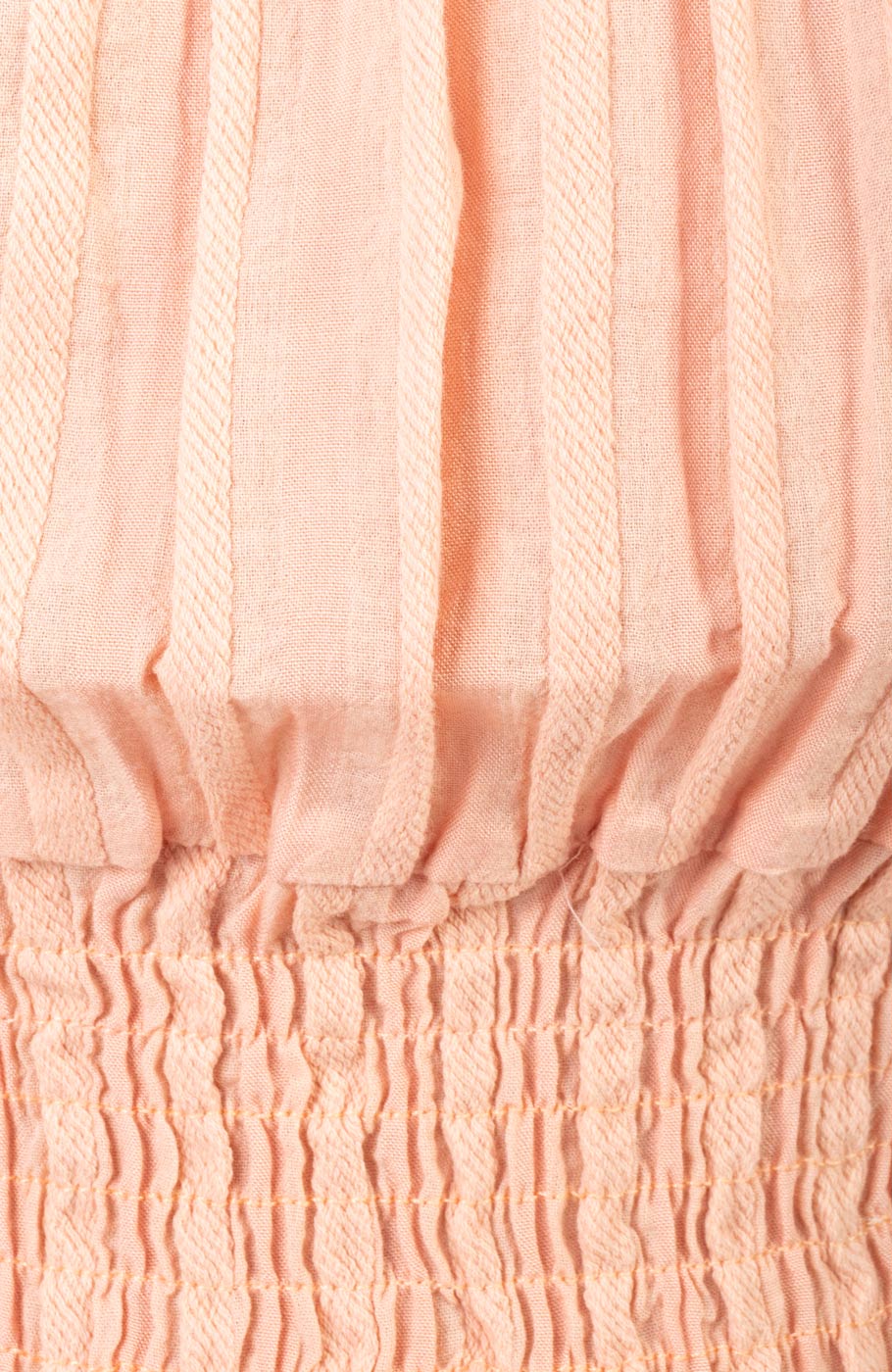 بلوز نیم تنه وال طرح راه راه برجسته آستین کوتاه