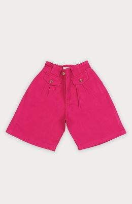 شلوارک کتان پیلی دار