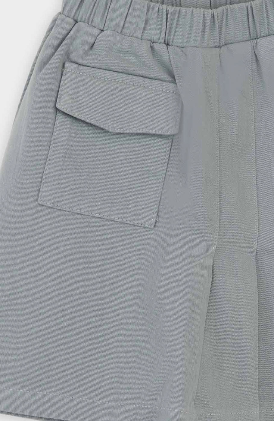 شلوارک کتان طرح دامن پیلی دار