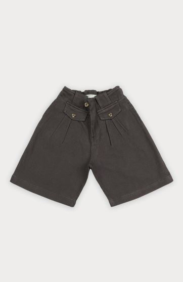 شلوارک کتان پیلی دار