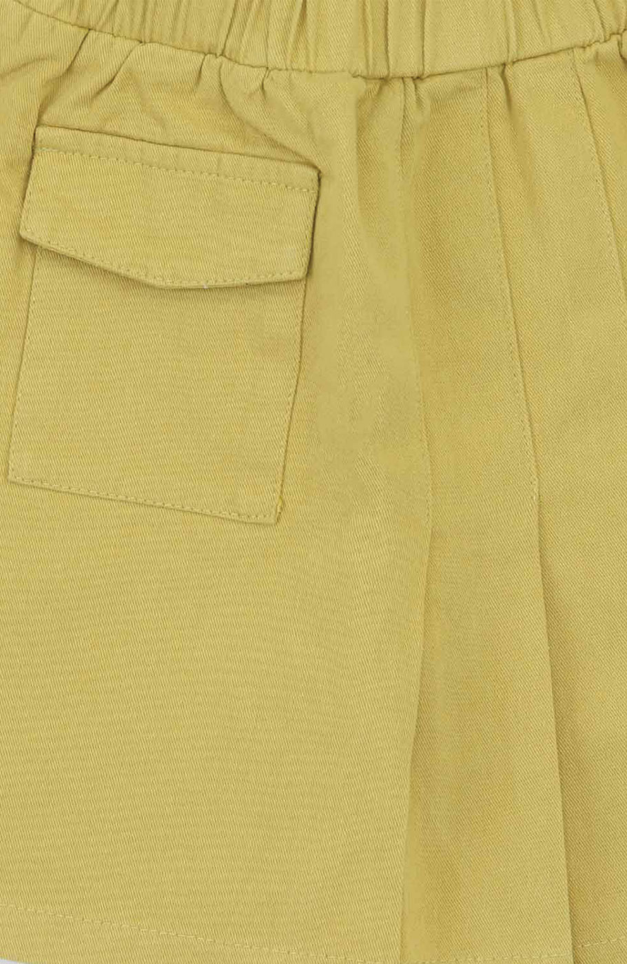 شلوارک کتان طرح دامن پیلی دار