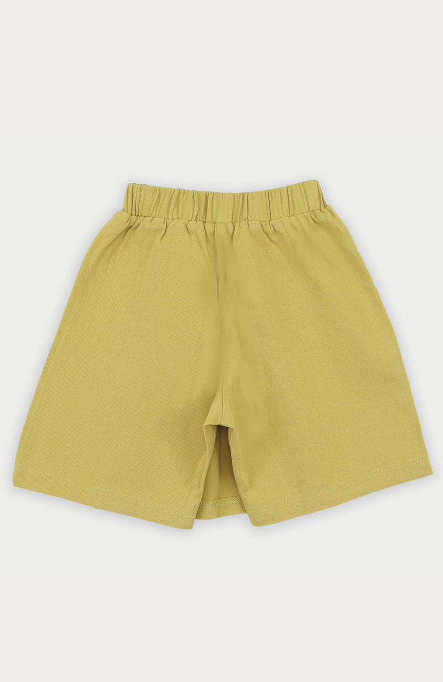 شلوارک کتان طرح دامن پیلی دار