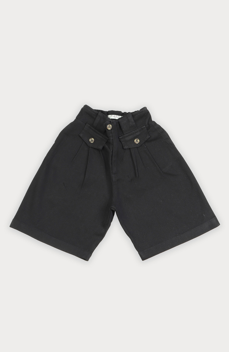 شلوارک کتان پیلی دار 