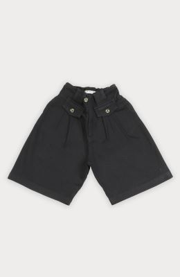 شلوارک کتان پیلی دار 