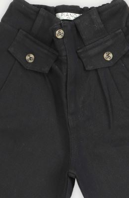 شلوارک کتان پیلی دار 