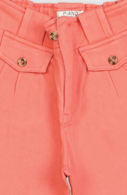 شلوارک کتان پیلی دار 