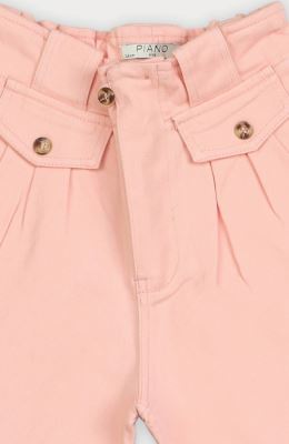 شلوارک کتان پیلی دار 