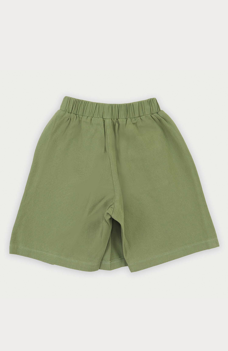 شلوارک کتان طرح دامن پیلی دار