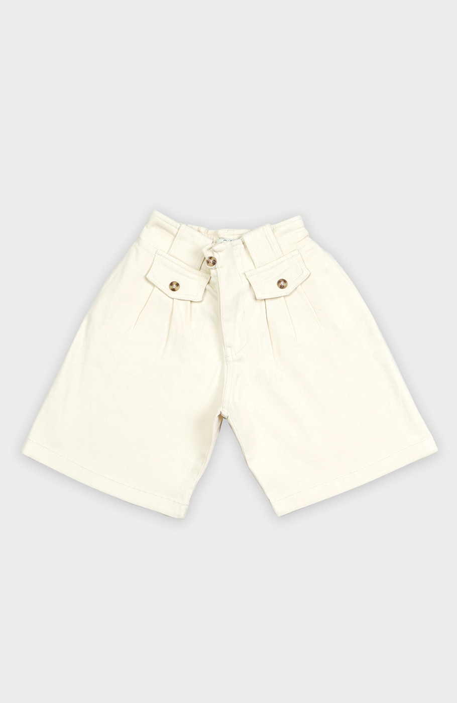 شلوارک کتان پیلی دار