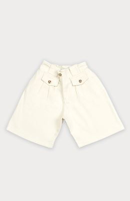 شلوارک کتان پیلی دار