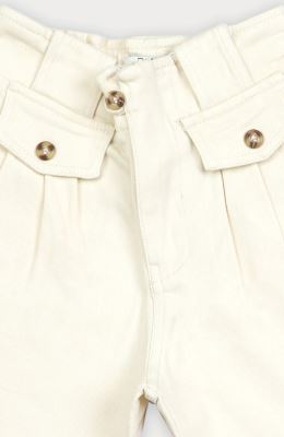 شلوارک کتان پیلی دار