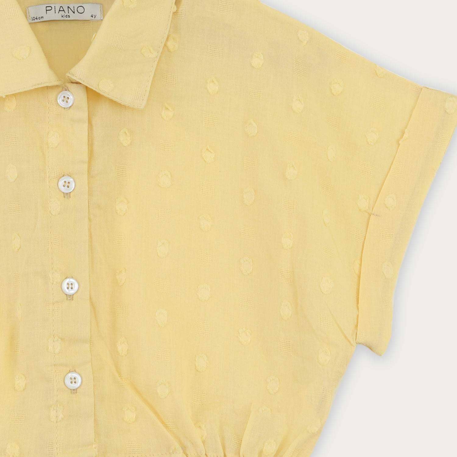 شومیز وال خالدار آستین کوتاه و تاپ یکرو لایکرا