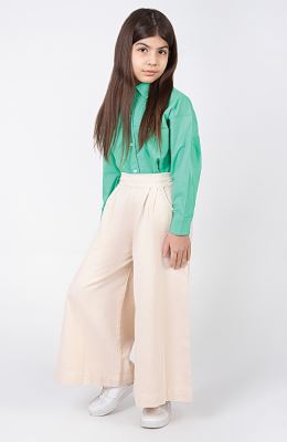 شومیز پوپلین جیب دار آستین بلند