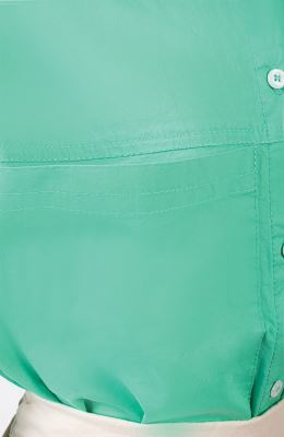 شومیز پوپلین جیب دار آستین بلند