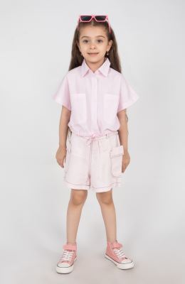 شومیز تاری پودی اسلپ آستین کوتاه