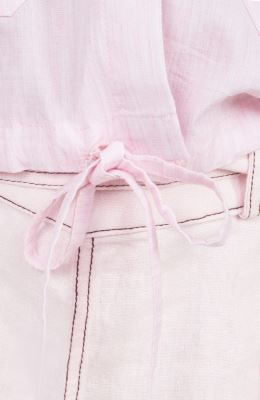 شومیز تاری پودی اسلپ آستین کوتاه