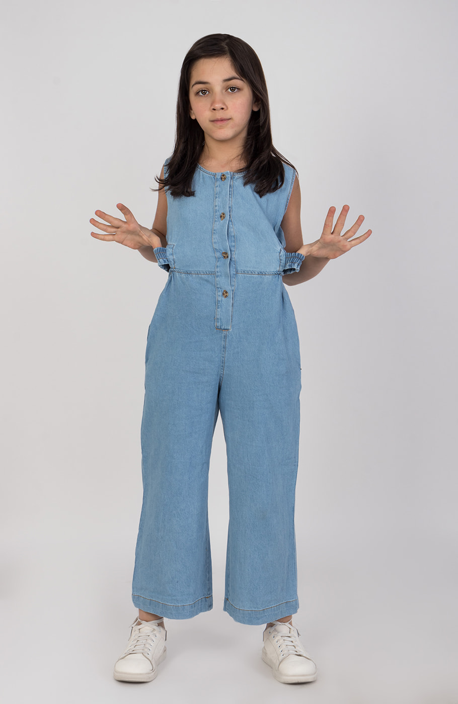 سرهمی شلواری جین آستین حلقه ای