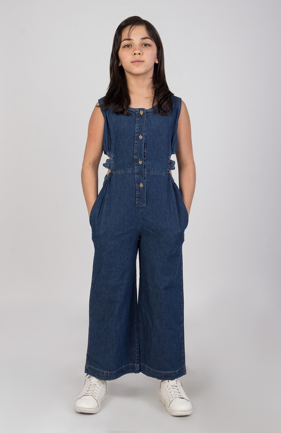 سرهمی شلواری جین آستین حلقه ای