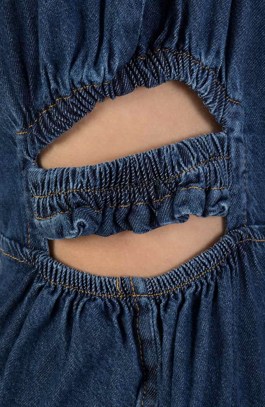 سرهمی شلواری جین آستین حلقه ای