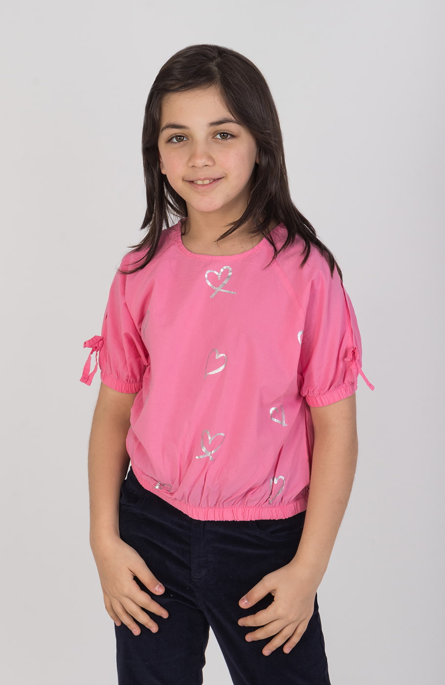 بلوز پوپلین آستین کوتاه