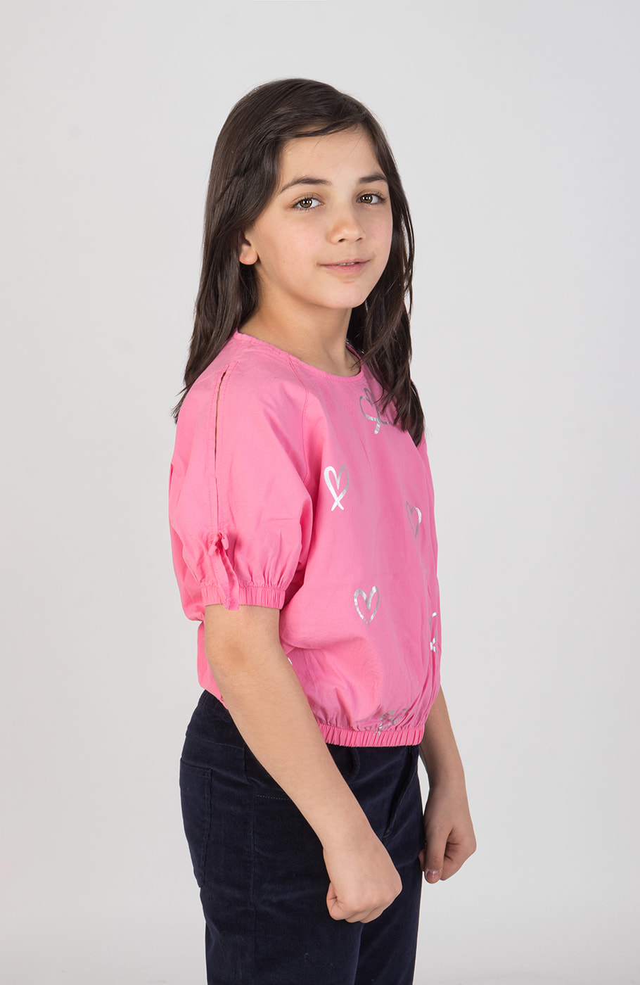 بلوز پوپلین آستین کوتاه