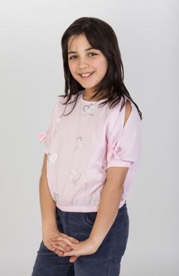 بلوز پوپلین آستین کوتاه