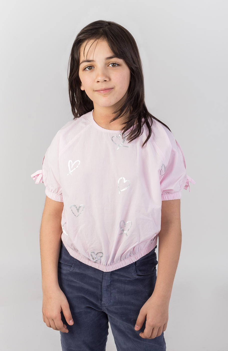 بلوز پوپلین آستین کوتاه