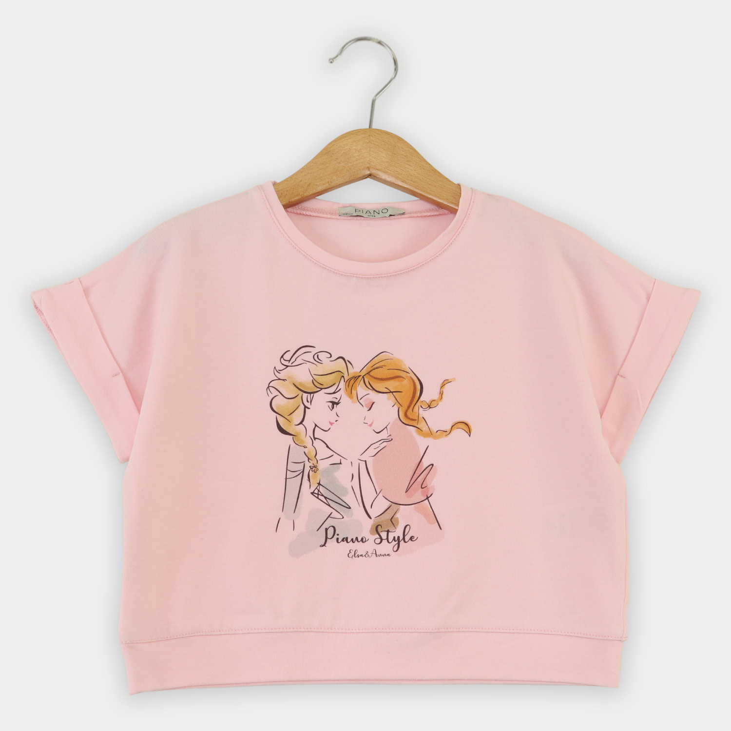 تیشرت یکرو لایکرا آستین پاکتی