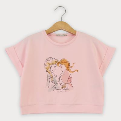 تیشرت یکرو لایکرا آستین پاکتی