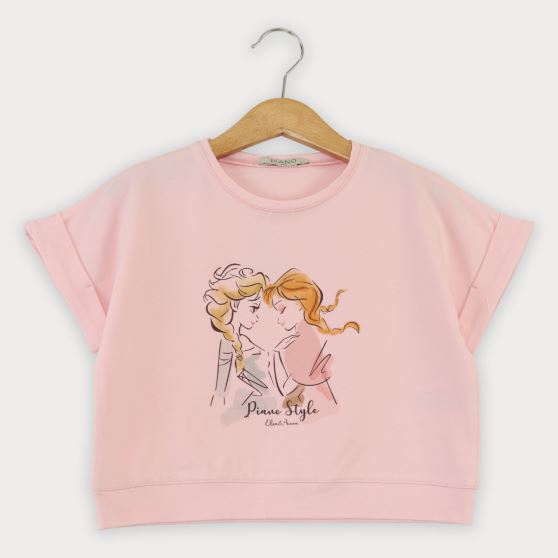 تیشرت یکرو لایکرا آستین پاکتی