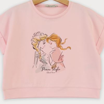 تیشرت یکرو لایکرا آستین پاکتی