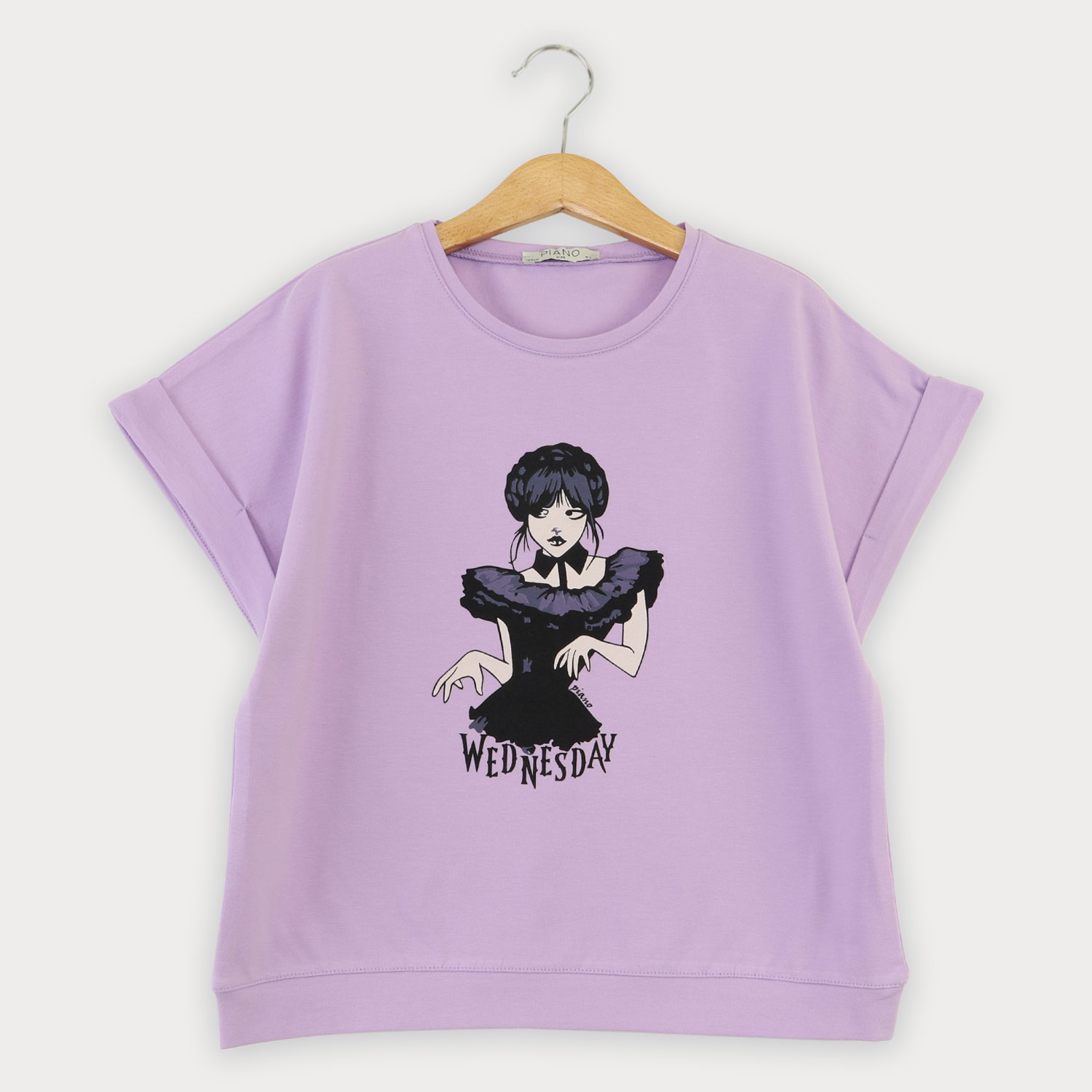 تیشرت یکرو لایکرا آستین پاکتی