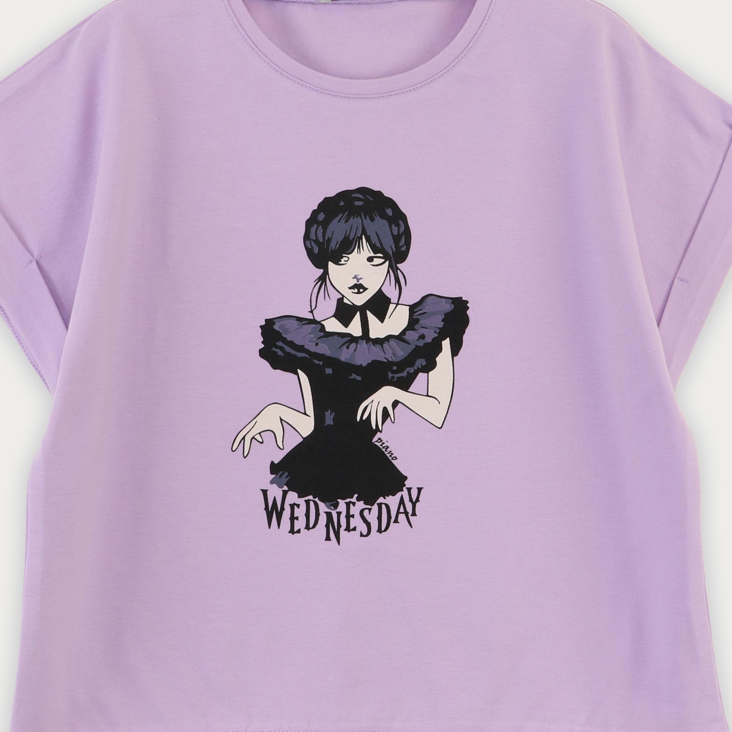 تیشرت یکرو لایکرا آستین پاکتی