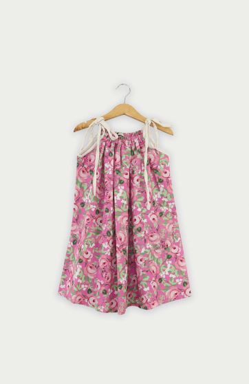 پیراهن گلدار بندی