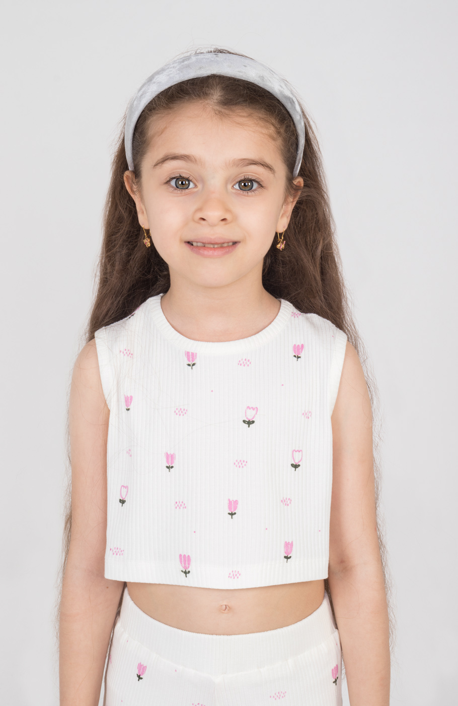 تاپ نیم تنه پنبه لایکرا سوزن خالی (ست با کد 10460)