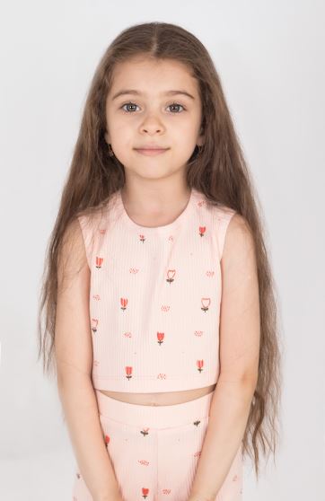 تاپ نیم تنه پنبه لایکرا سوزن خالی (ست با کد 10460)