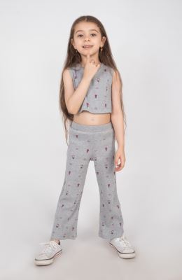 شلوار پنبه لایکرا سوزن خالی برمودا (ست با  10459)