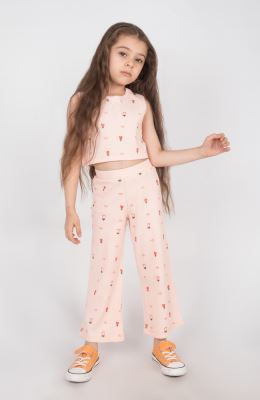 شلوار پنبه لایکرا سوزن خالی برمودا (ست با  10459)