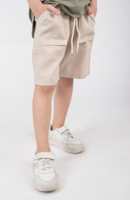 شلوارک لینن جیب دار