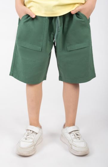 شلوارک لینن جیب دار