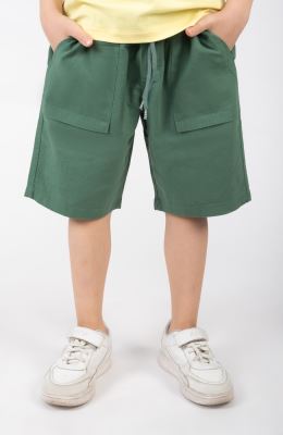 شلوارک لینن جیب دار