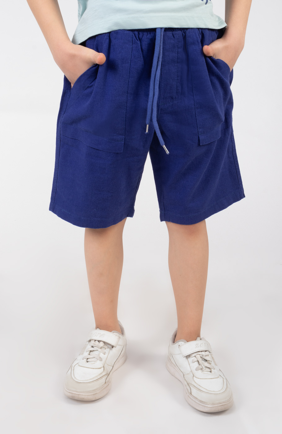 شلوارک لینن جیب دار