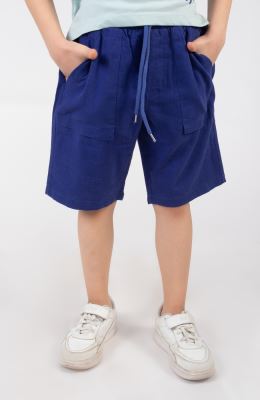 شلوارک لینن جیب دار