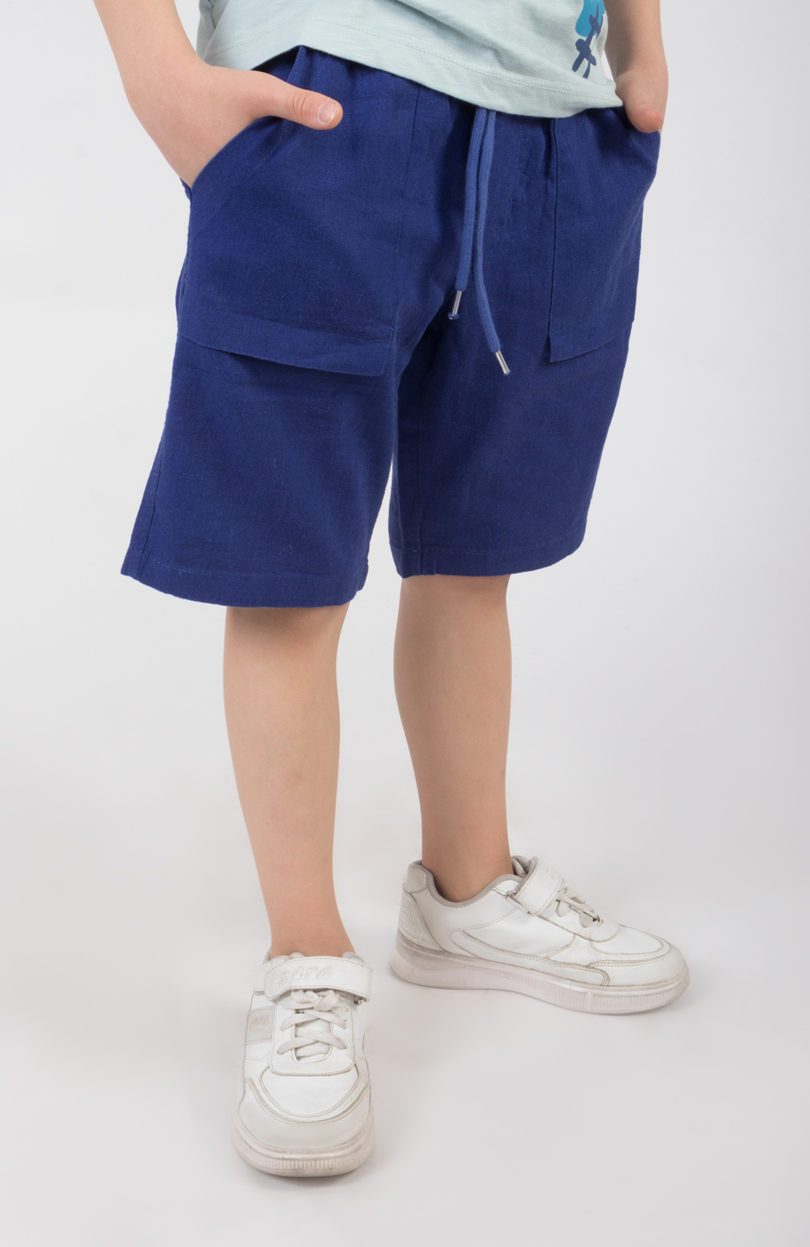 شلوارک لینن جیب دار