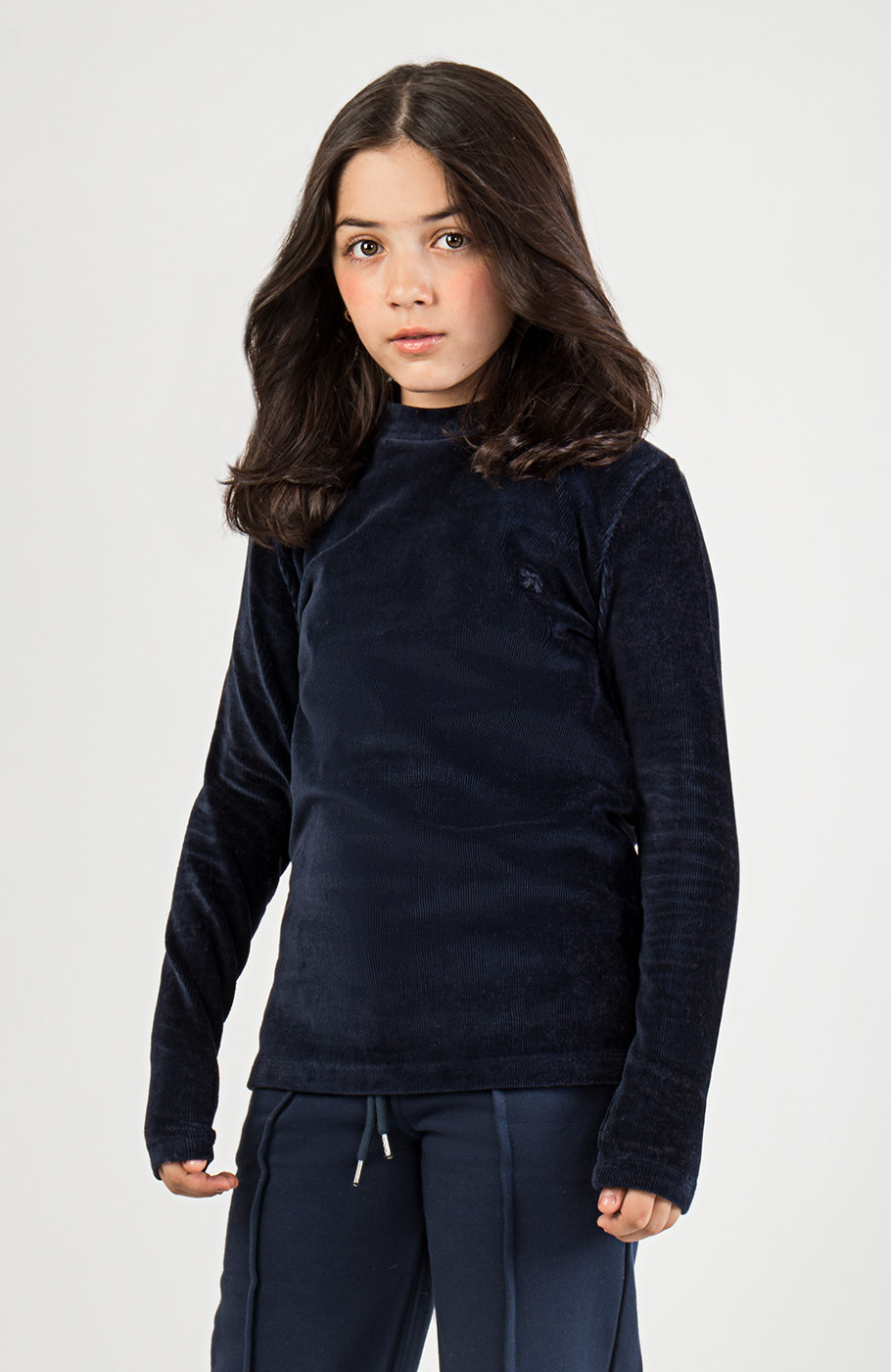 بلوز مخمل کبریتی یقه سه سانت