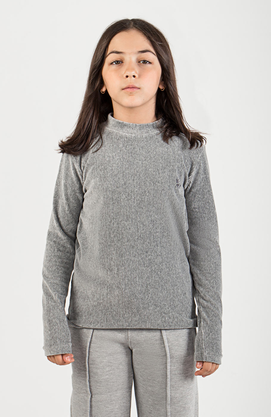 بلوز مخمل کبریتی یقه سه سانت