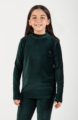 بلوز مخمل کبریتی یقه سه سانت