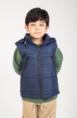 ژیله پافر راه راه برش دار